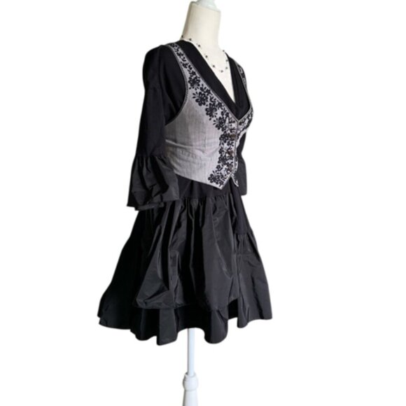 Asymmetrical Black Dress - Picture 3 of 10